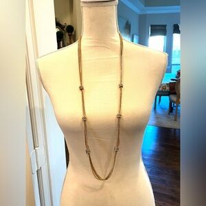 Chico's Elegant Gold Layered Necklace 5 Strands Multi Layered  Necklace
